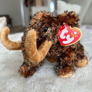 Ty Beanie Babies Giganto Woolly Mammoth Brown Black Plush 2001 Vintage